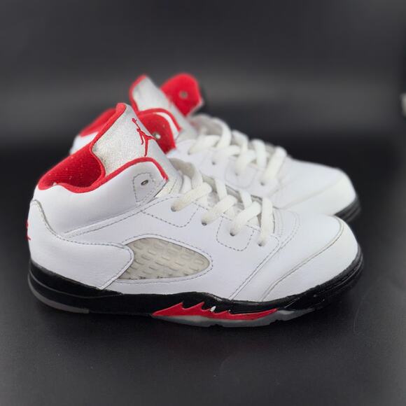 air jordan 5 retro gs fire red silver tongue 2020